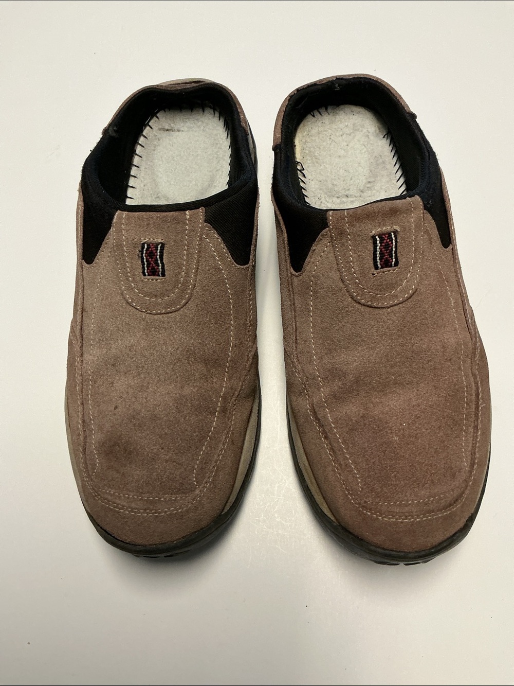 Men's Slip-On Suede Comfort Shoes - Brown excellent condition